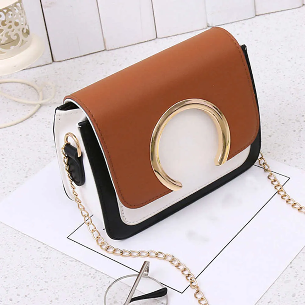 Aelicy women's fashion ring decoration patchwork crossbody shoulder bags 2018 new design ladies women's purses and hand bags