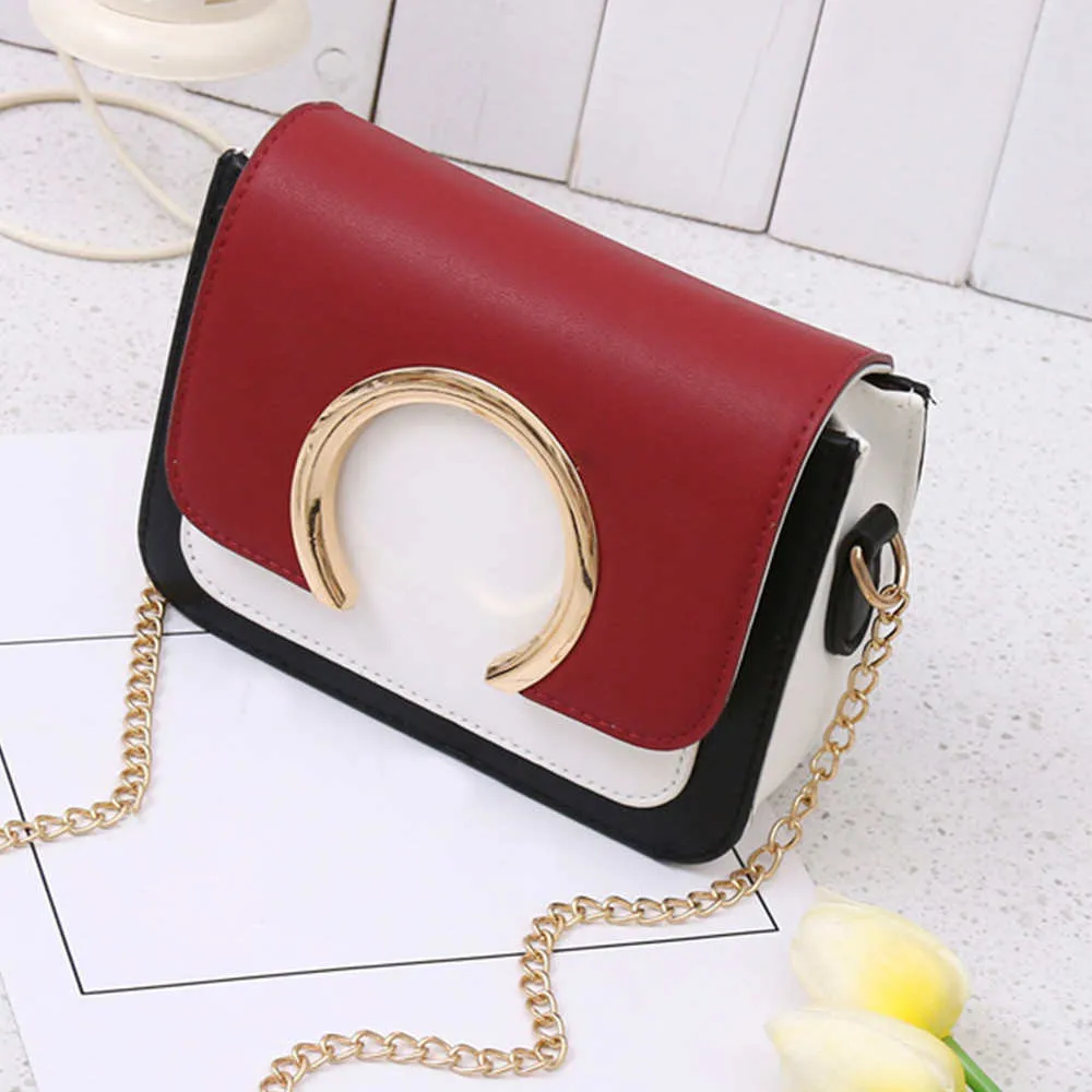 Aelicy women's fashion ring decoration patchwork crossbody shoulder bags 2018 new design ladies women's purses and hand bags