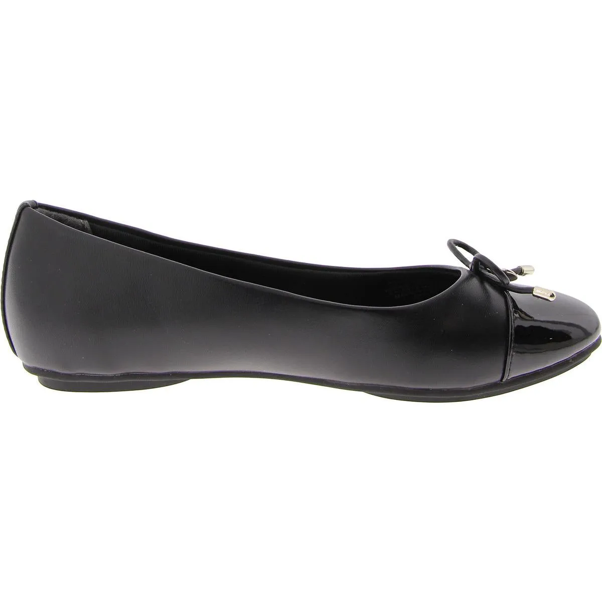 Anne Klein Womens LUCI Faux Leather Slip On Flat Shoes