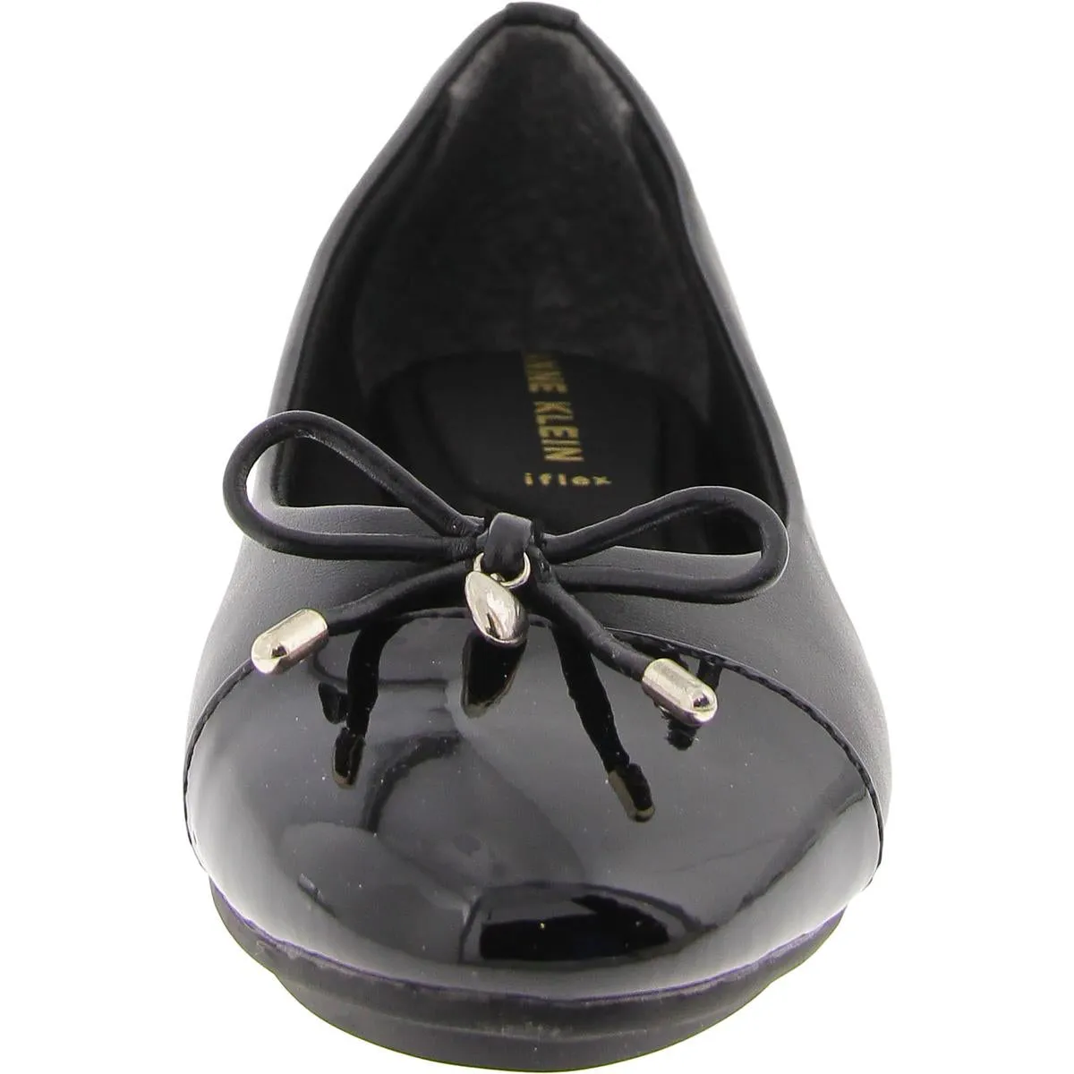 Anne Klein Womens LUCI Faux Leather Slip On Flat Shoes