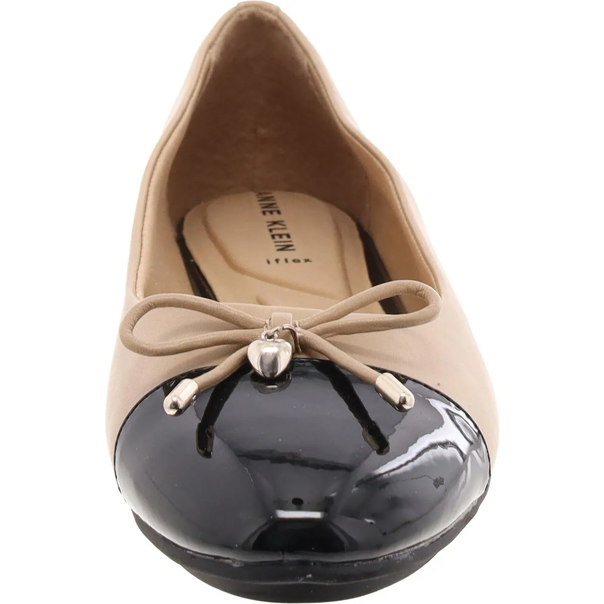 Anne Klein Womens LUCI Faux Leather Slip On Flat Shoes