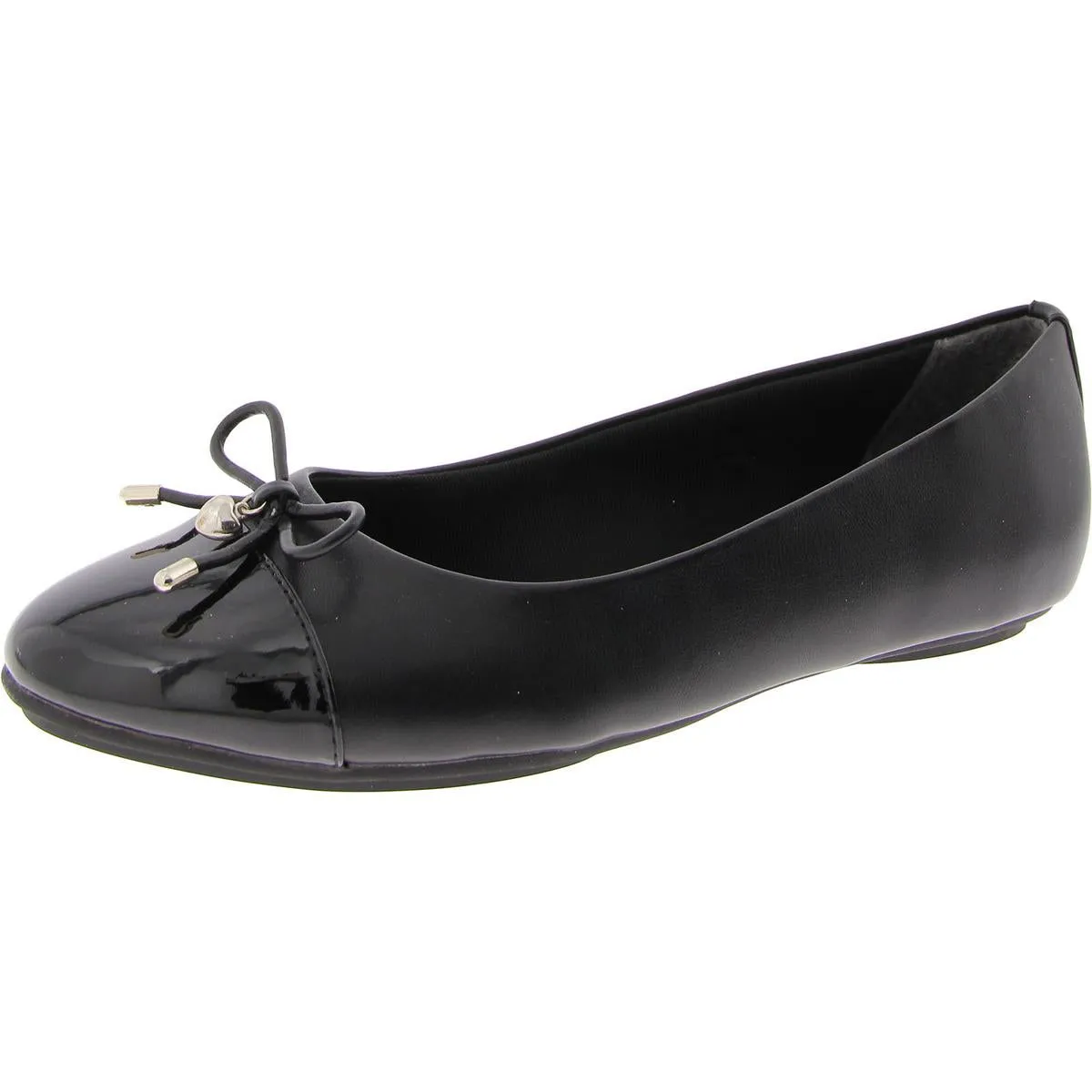 Anne Klein Womens LUCI Faux Leather Slip On Flat Shoes