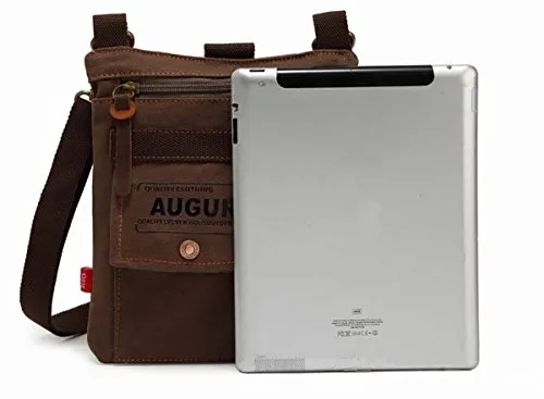 AUGUR Canvas Unisex Fashionable Universal Leisure Cross Body Single Shoulder Bag (Army green)