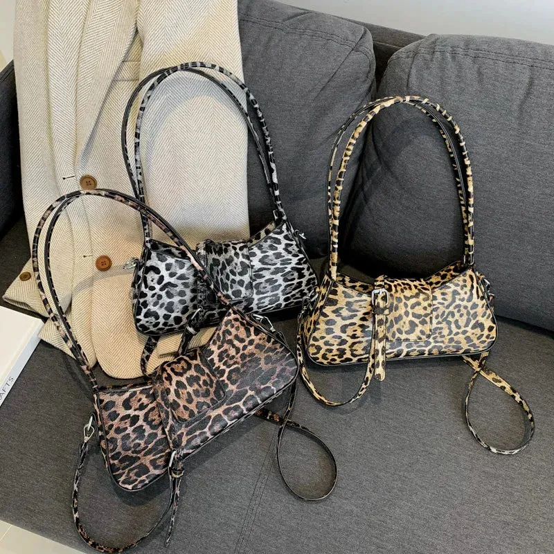 binfenxie  Leopard Prints Underarm Shoulder Bags For Women French Style Mini Crossbody Phone Bag 2024 Latest Luxury Designer Handbags
