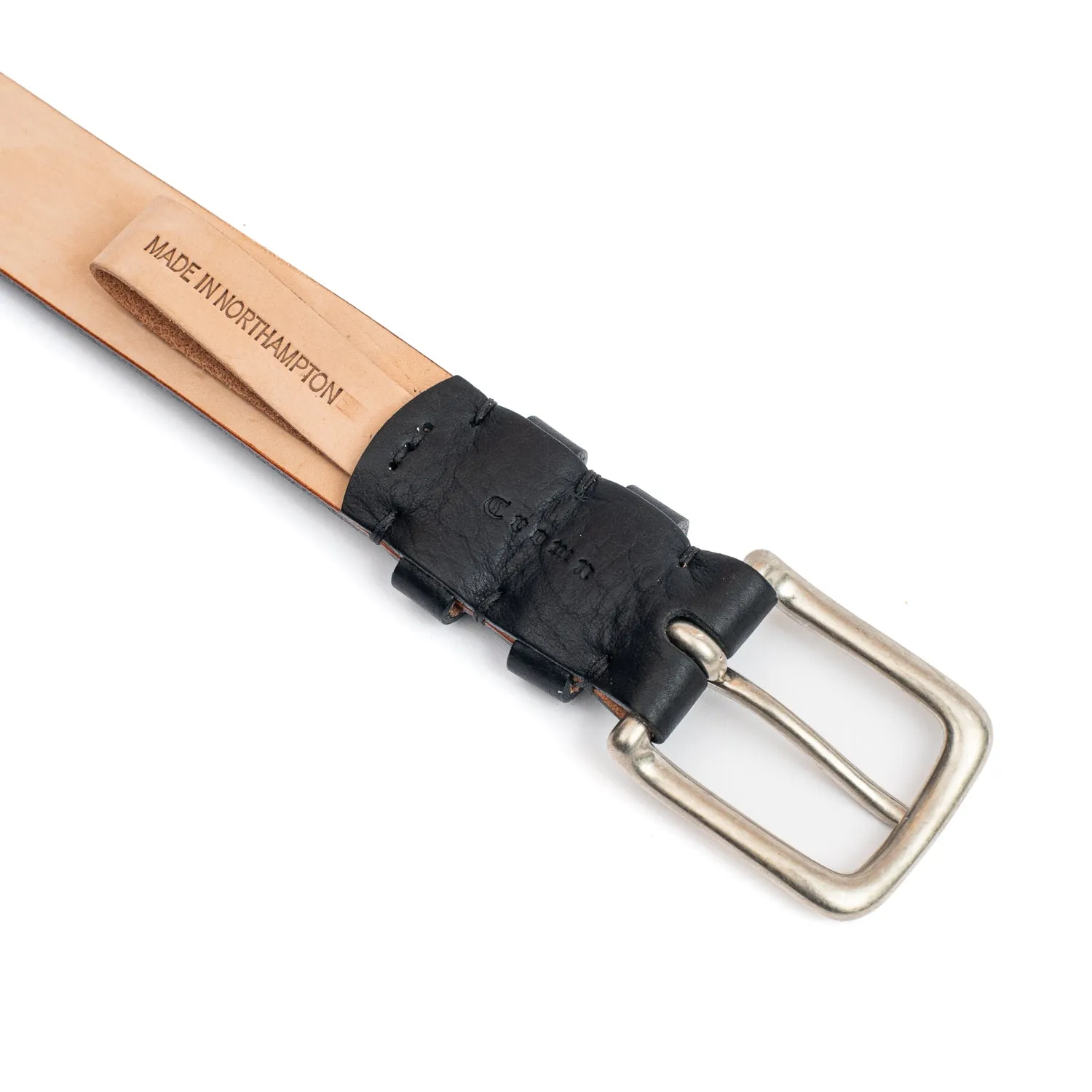 Black Horween Buffalo Leather Belt