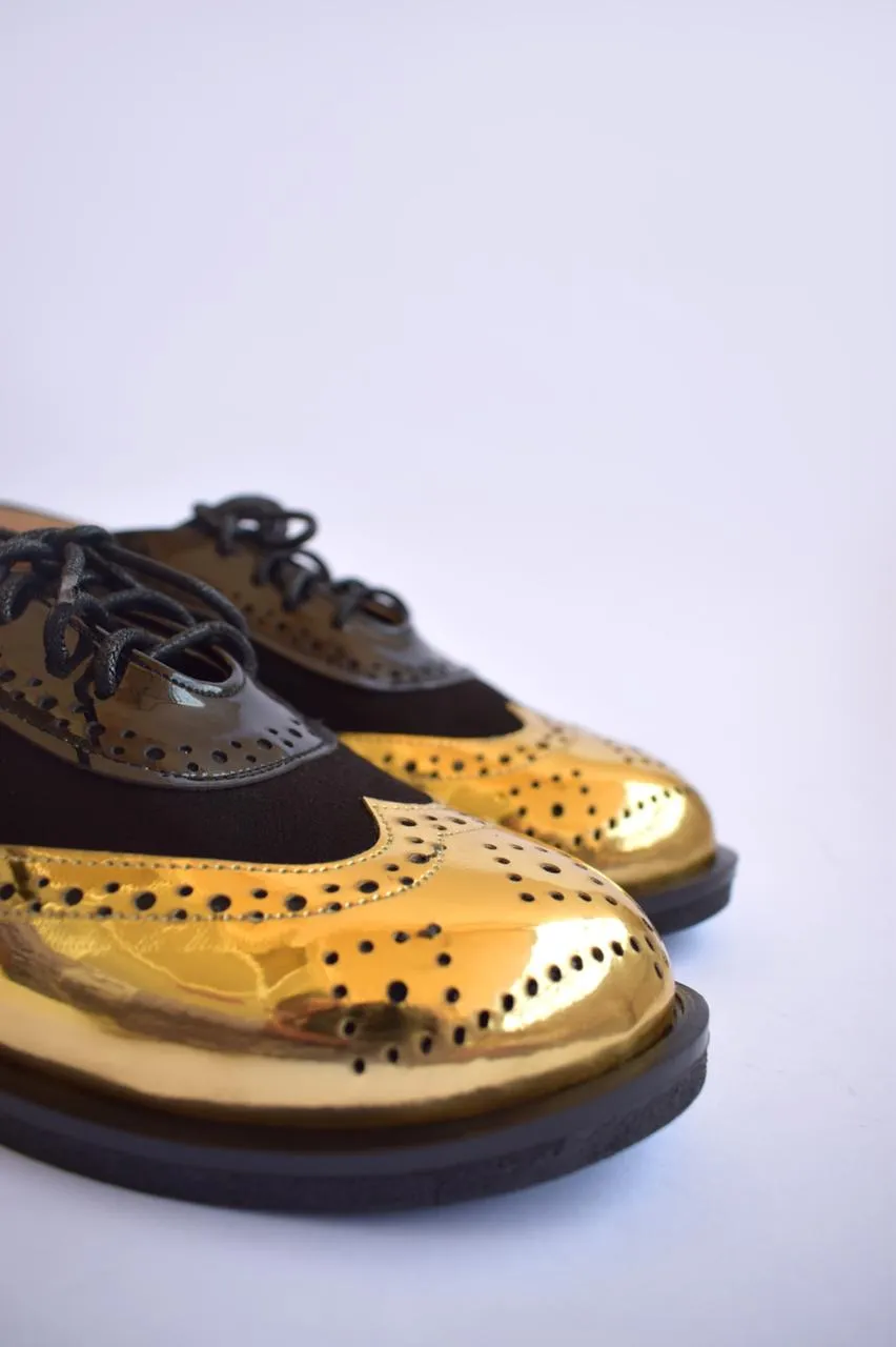 BlackxGold Patent Oxford Shoes
