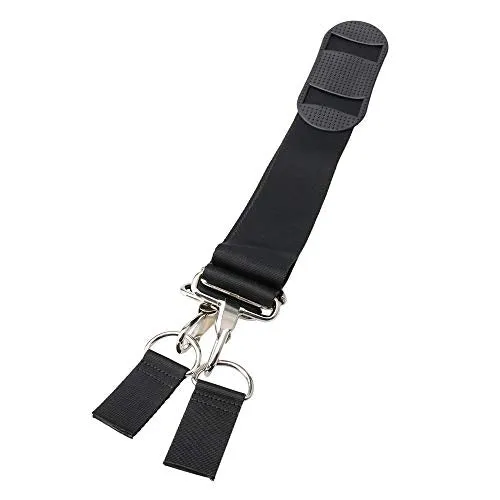 BQLZR 50MM Width Black Backpack Waist Belt Strap D-Ring Buckle with Shoulder Pad for DIY Toolbox