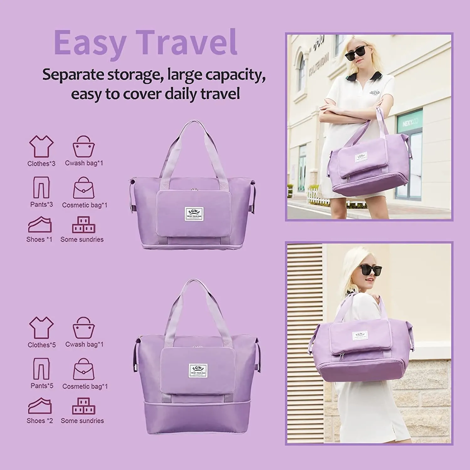 BUY 1 GET 1 FREE: Travel Bag Foldable Tote Handbag
