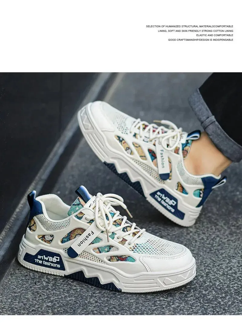 Casual Fashion Leather Sneakers New Skateboard Mens Shoes Outdoor Running Sports shoes Hiking Tennis Platform Luxury footwear