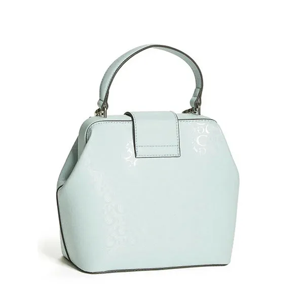 Christi Mini Frame Satchel by Guess, Small, Pale Blue