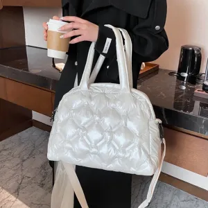 Christmas Gift Luxury Space Pad Ladies Pillow Bags Winter Fashion Handbags Shoulder Bags For Women Brand Designer Down Bag Female Crossbody Bag