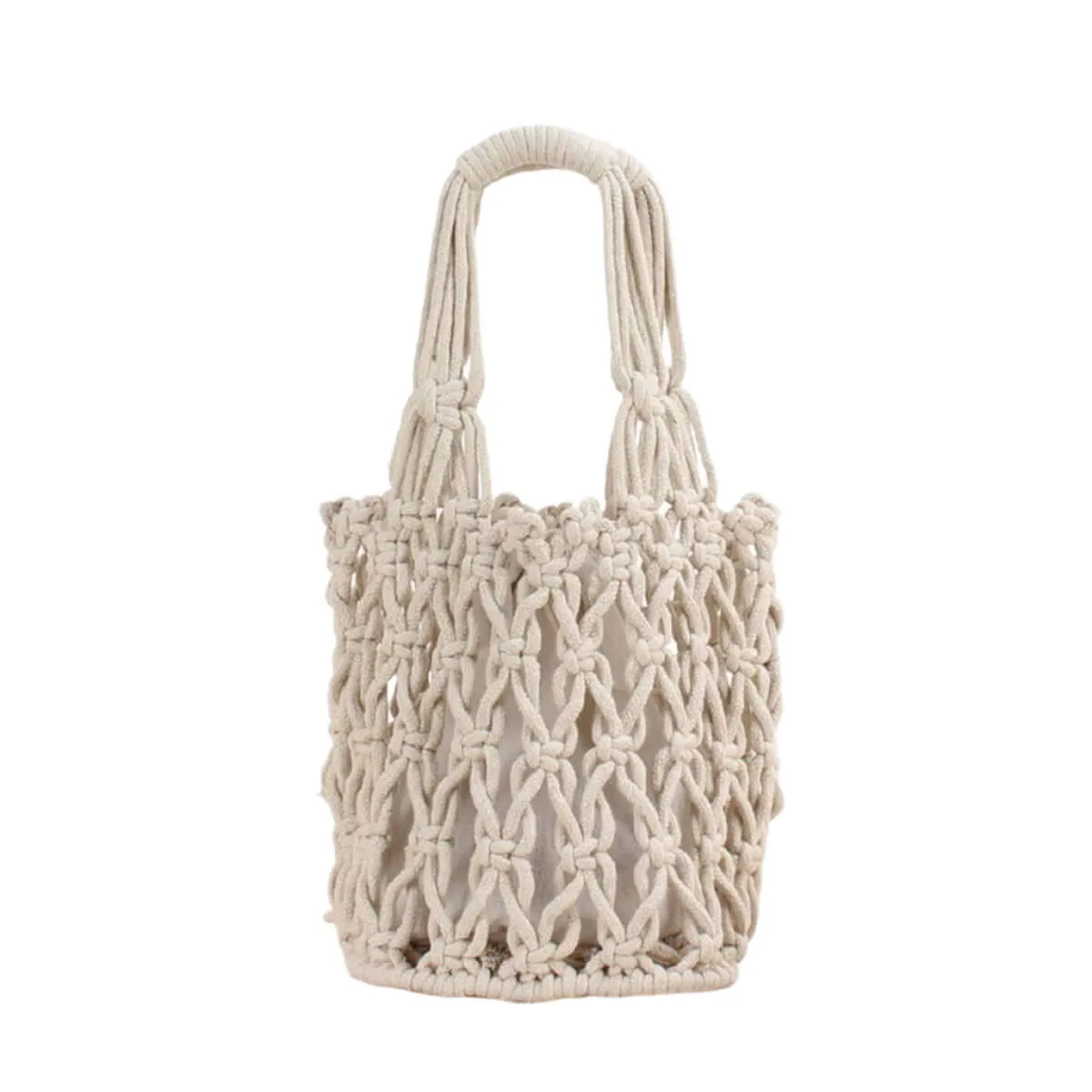 Cotton Woven Bag - Ivory