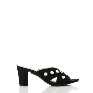 Dalessi Pearl Black Slides