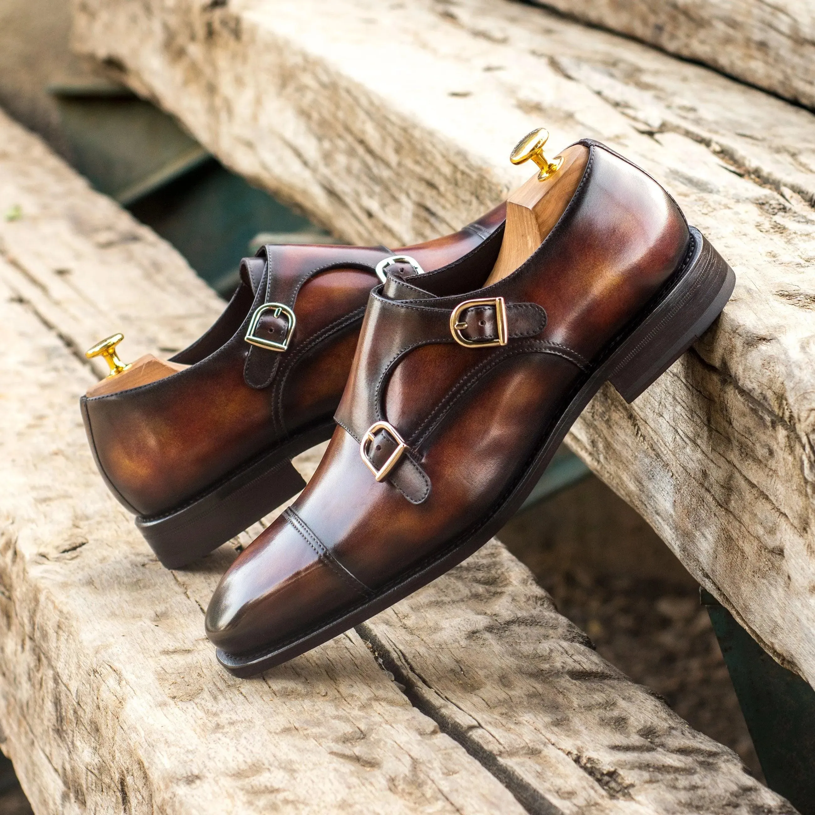 Deen Double Monk Patina Shoes II
