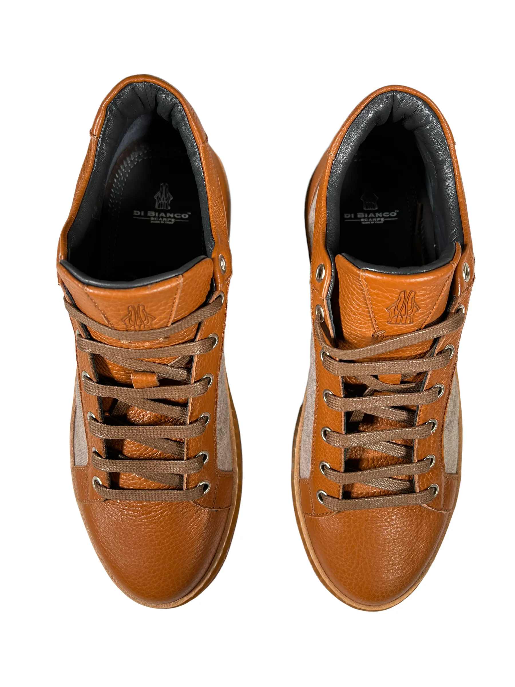 DI BIANCO MEN'S BOXER SNEAKER - BRANDY/GREY