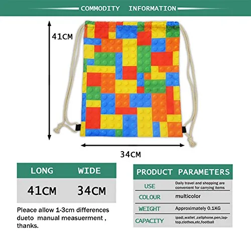 Doginthehole Drawstring Bags Promotional Sack Packs For Women Washable Portable