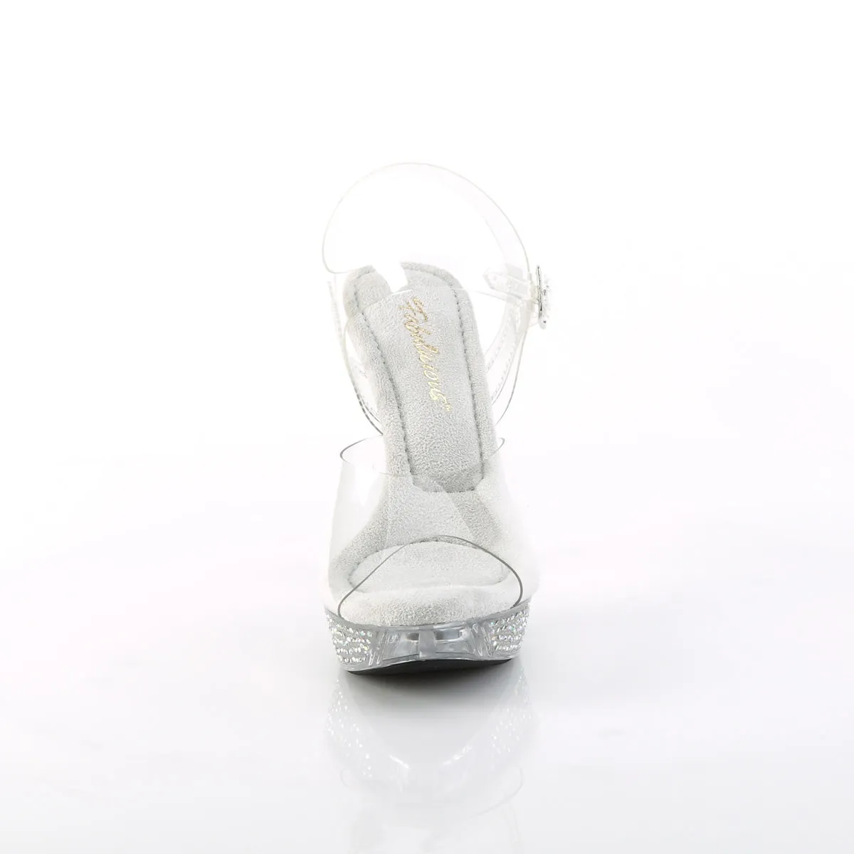 ELEGANT-408ABRS Posing Comp Sexy Clear Perspex Bling Shoes