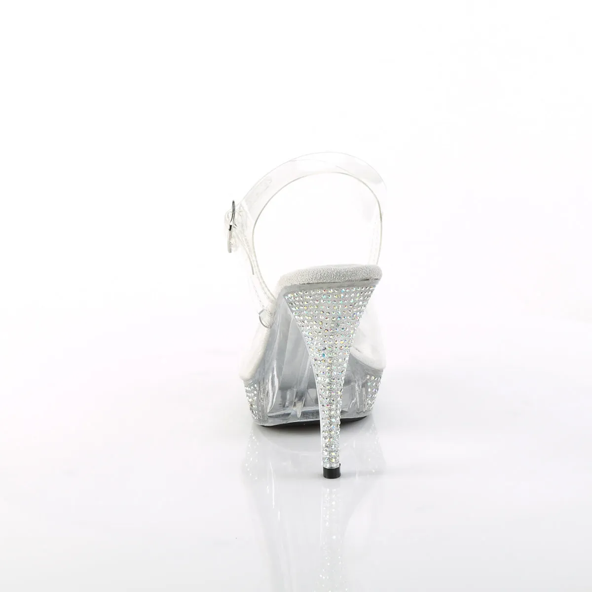 ELEGANT-408ABRS Posing Comp Sexy Clear Perspex Bling Shoes