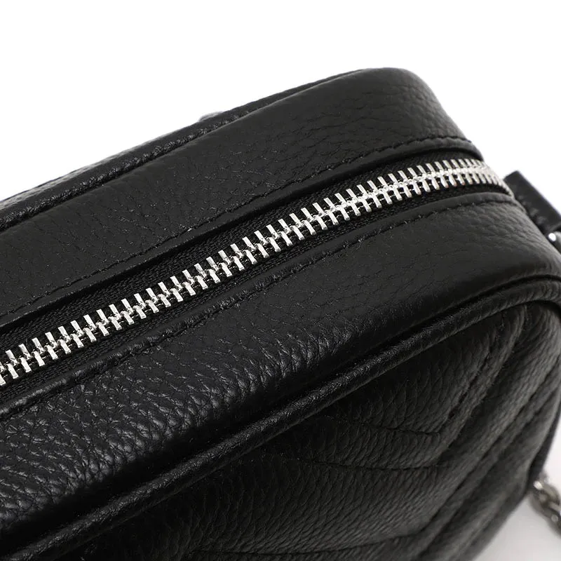 Fashionable Genuine Leather Cowhide Small Crossbody Bag for Women