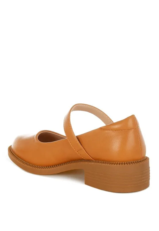 Faux Leather Mary Jane Shoes