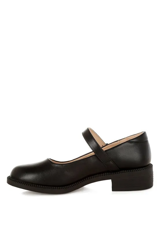 Faux Leather Mary Jane Shoes