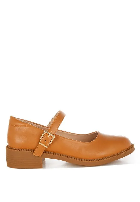 Faux Leather Mary Jane Shoes