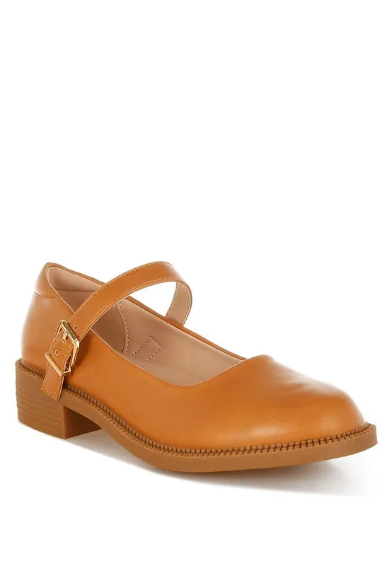 Faux Leather Mary Jane Shoes