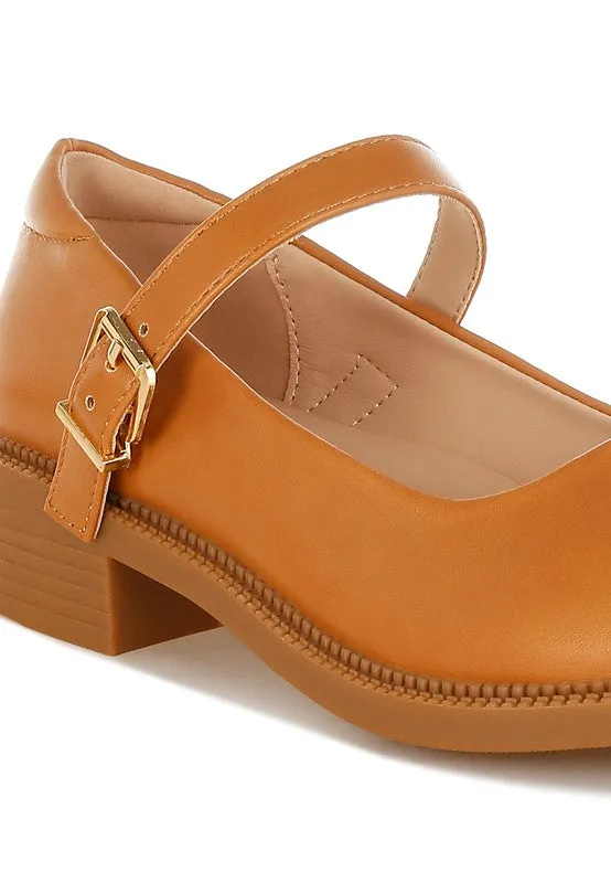 Faux Leather Mary Jane Shoes