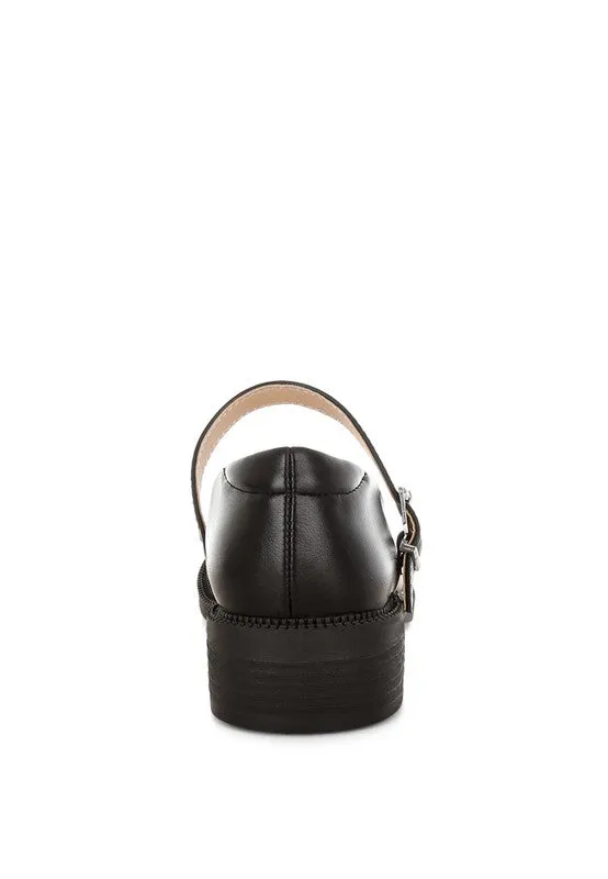 Faux Leather Mary Jane Shoes