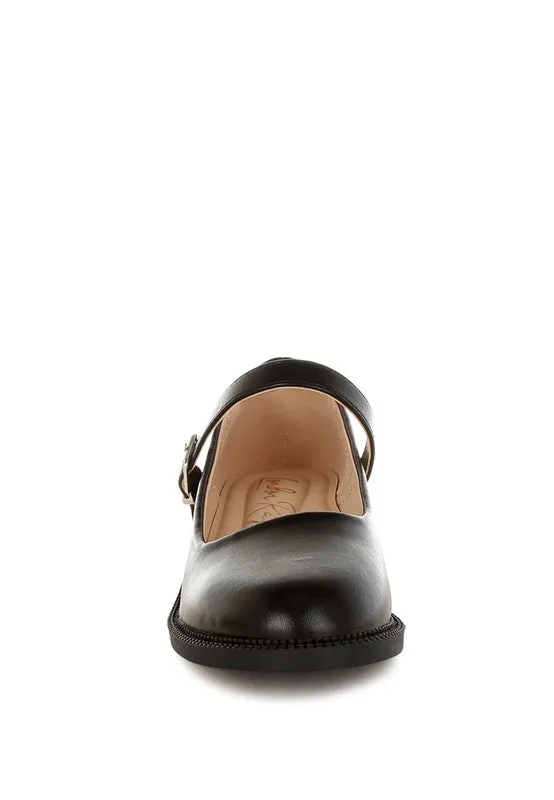 Faux Leather Mary Jane Shoes
