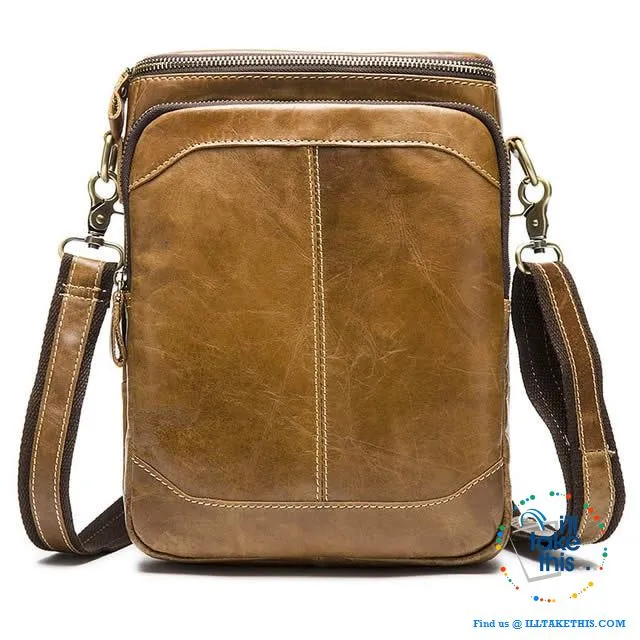 Genuine Leather Messenger bag/Man bag with enough room to take your iPad/Android Tablet