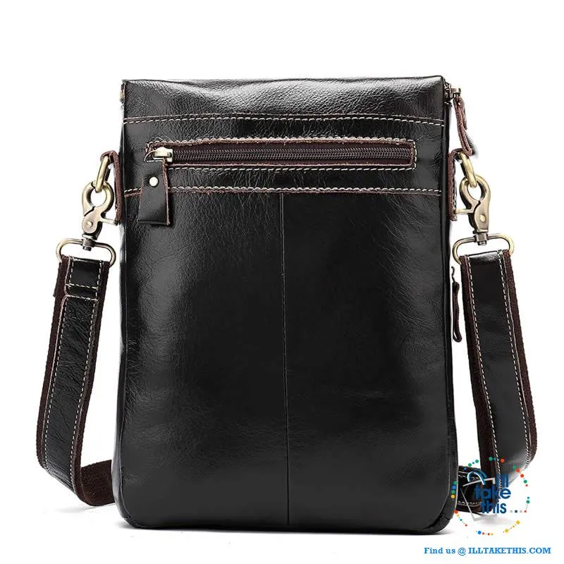 Genuine Leather Messenger bag/Man bag with enough room to take your iPad/Android Tablet