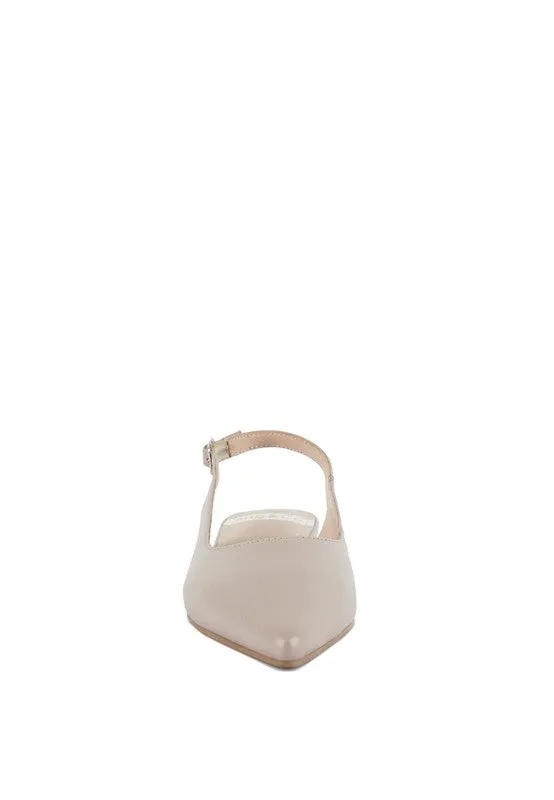 Genuine Leather Slingback Flats
