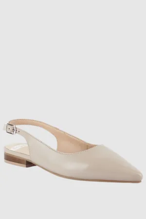 Genuine Leather Slingback Flats