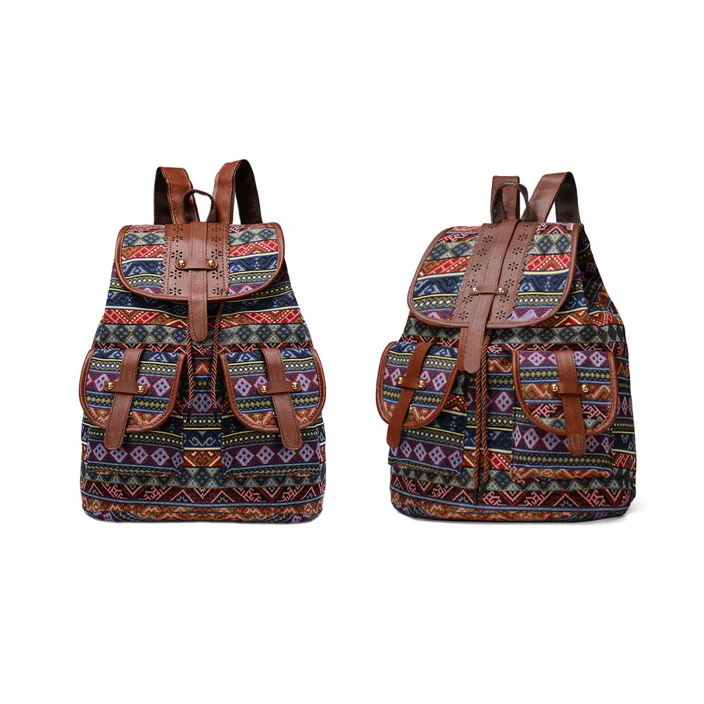 Geometric Canvas Backpacks Style 5