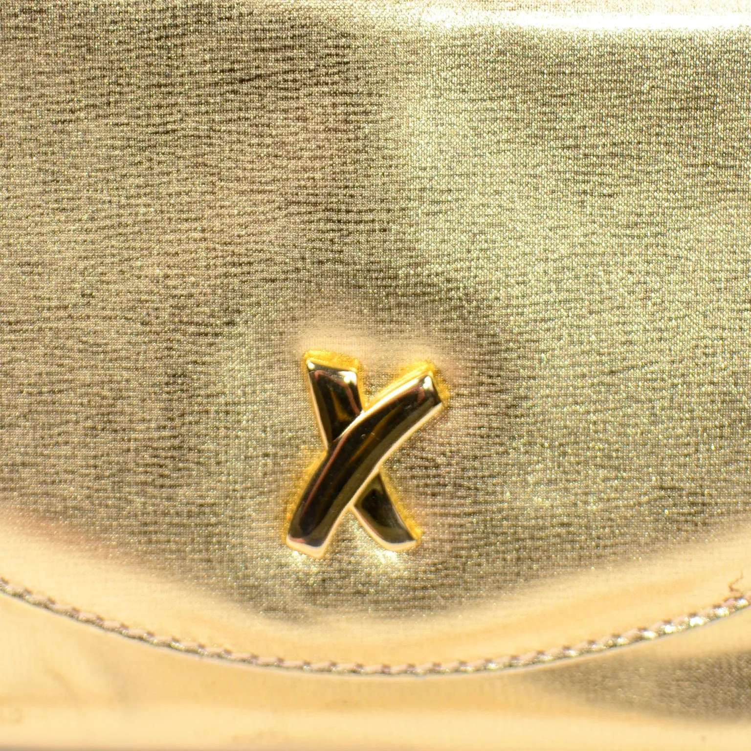 Gold Paloma Picasso Vintage X Handbag w Chain Shoulder Strap & Dust Bag