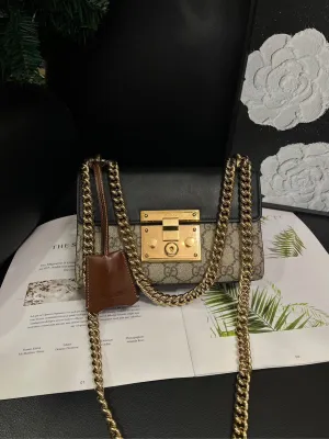 Gucci Black Padlock Moonlight Treasure Box Crossbody Bag -