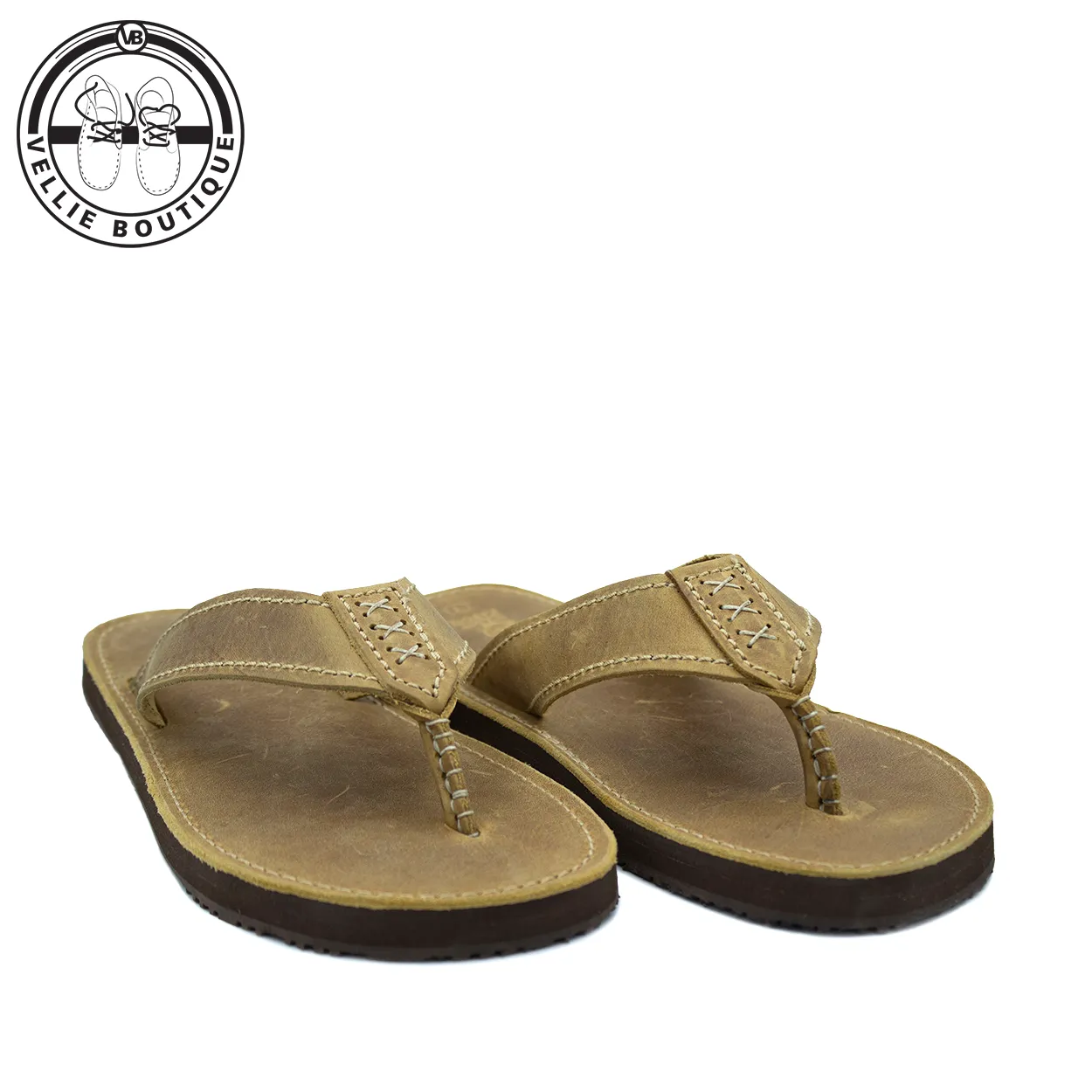 KapoQ Tankwa Leather Plakkie - Oatmeal (ALM226)