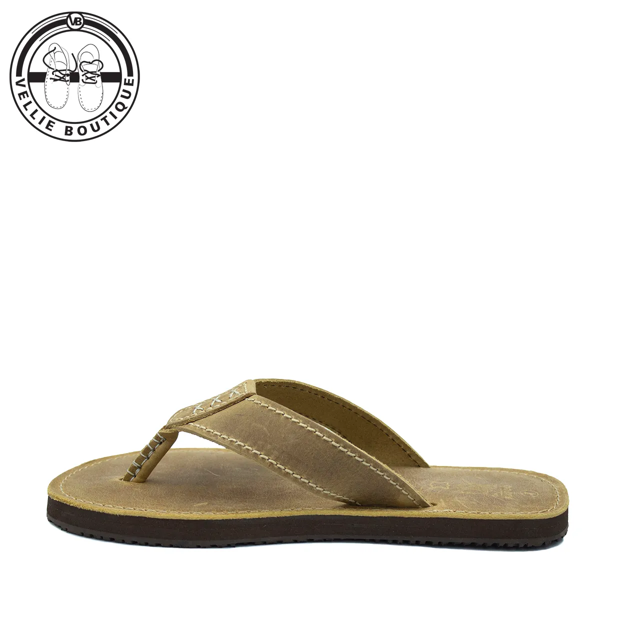 KapoQ Tankwa Leather Plakkie - Oatmeal (ALM226)