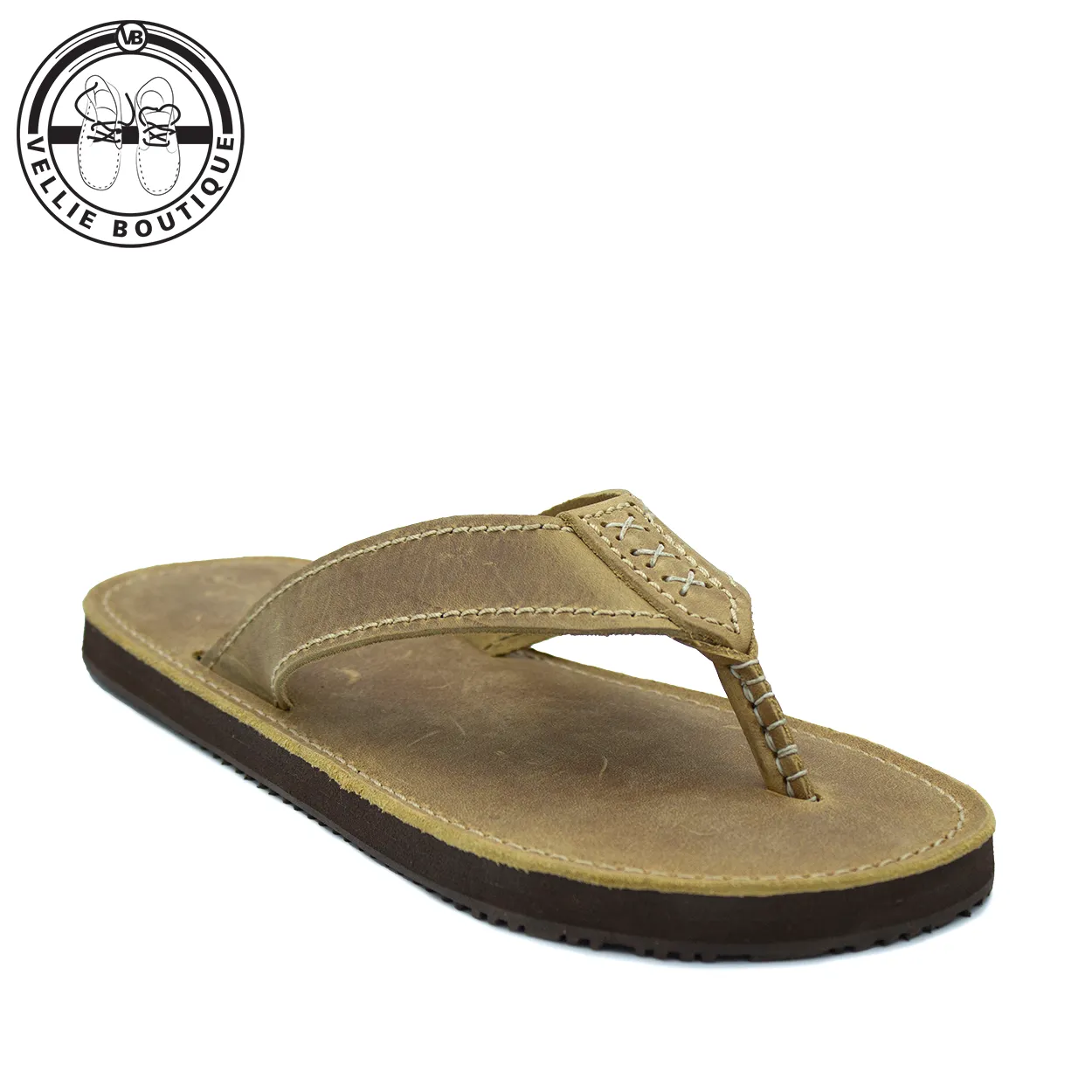 KapoQ Tankwa Leather Plakkie - Oatmeal (ALM226)