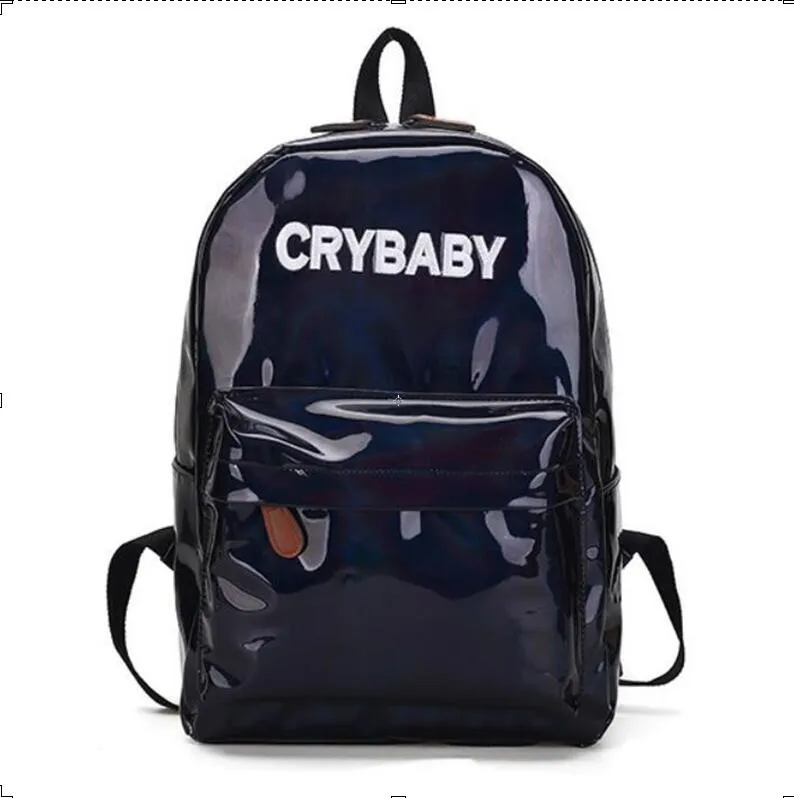 Laser Backpack Casual Travel Bags Women Girls Rucksack PU Leather Holographic Knapsack School Bags for Teenage Girls