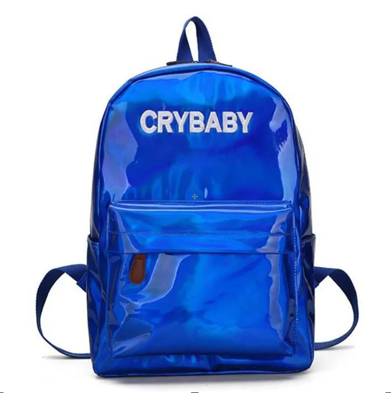 Laser Backpack Casual Travel Bags Women Girls Rucksack PU Leather Holographic Knapsack School Bags for Teenage Girls