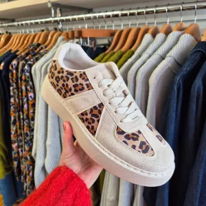 Margo Trainers in Ivory   Animal Print