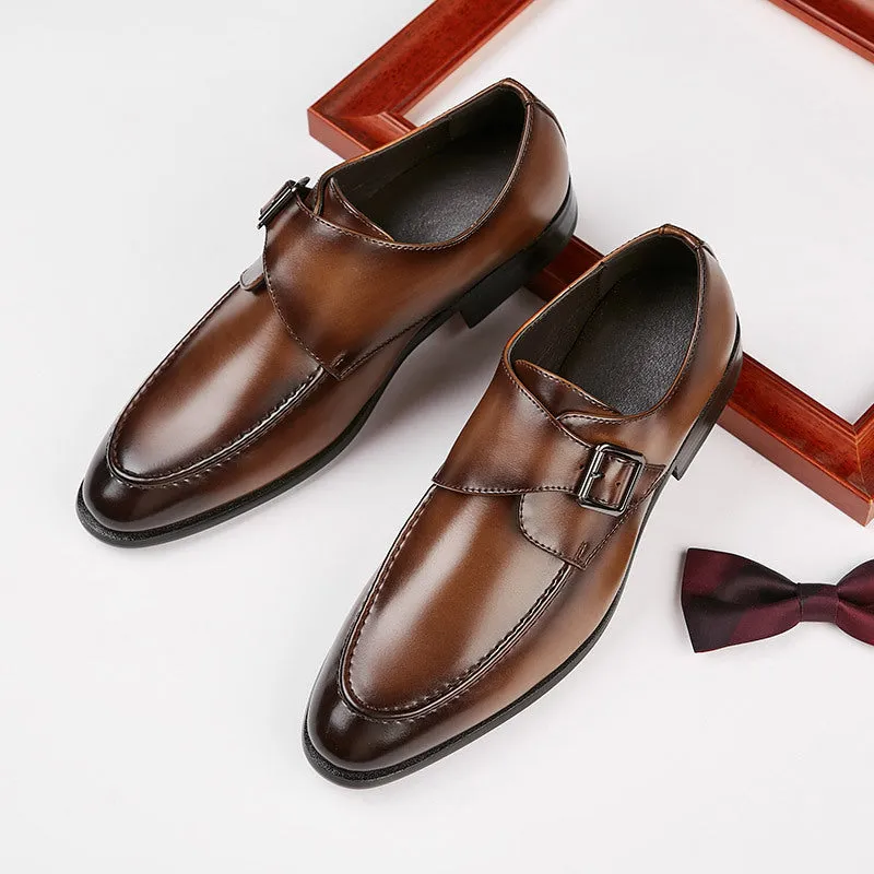 Men's Leather Buckle Style Formal Shoes
