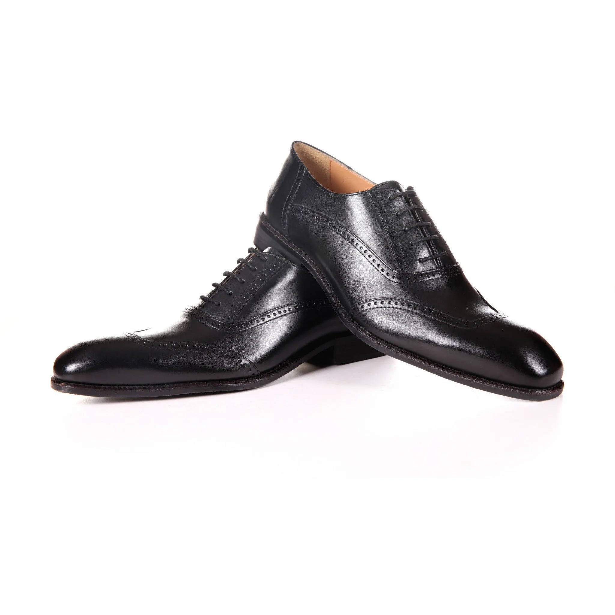 Men's Original Leather Cap Toe Black Oxford Shoes by ENAAF #CRSCA20BLK
