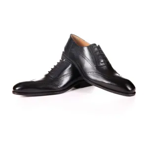 Men's Original Leather Cap Toe Black Oxford Shoes by ENAAF #CRSCA20BLK