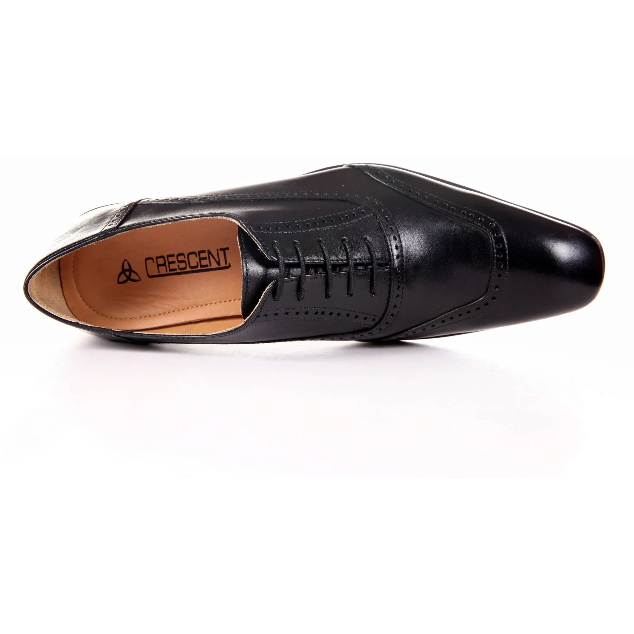 Men's Original Leather Cap Toe Black Oxford Shoes by ENAAF #CRSCA20BLK