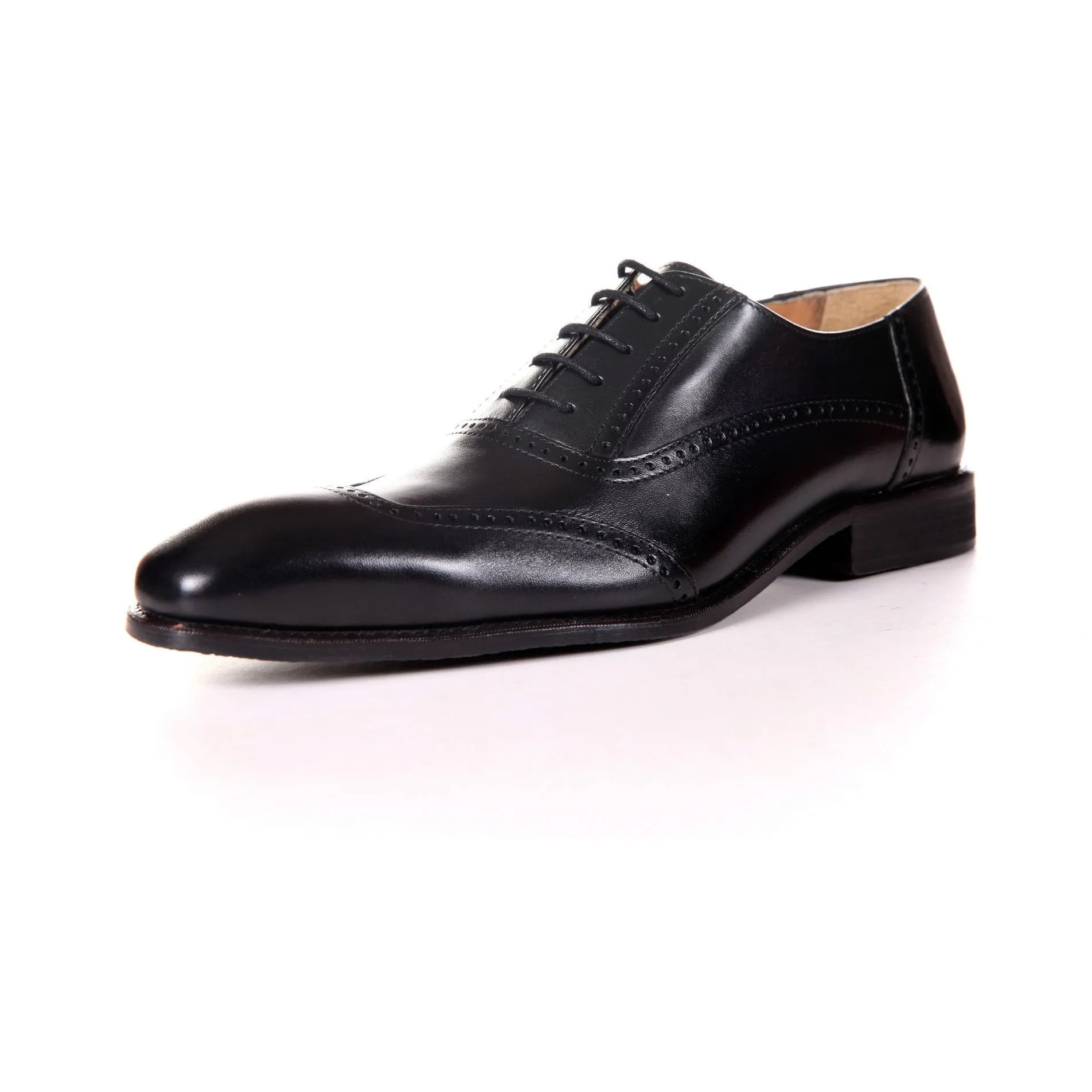 Men's Original Leather Cap Toe Black Oxford Shoes by ENAAF #CRSCA20BLK