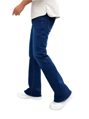 Men's Slim Fit Stretch Flare Jeans – High-Street Casual Work Trousers