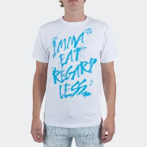 Men's TWO MILL TWENTY Imma Eat Regardless Graffiti Tee White Sky Blue